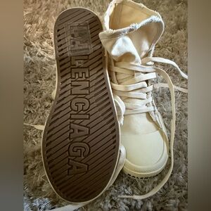 Balenciaga Off-White High-Top Sneakers